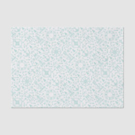 Papel De Seda Diseño de patrón náutico verde personalizable