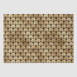 Papel De Seda Diseño de patrón radiante de abanico escalopado Ar