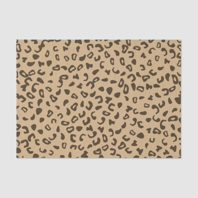 Papel De Seda Diseño de patrones de bronceado de piel de leopard (Anverso)