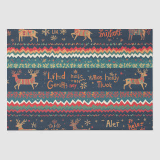 Papel De Seda Diseño de patrones de saludos de Navidad