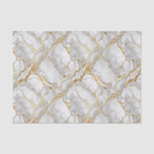 Papel De Seda Diseño de piedra de mármol blanco con veta de oro
