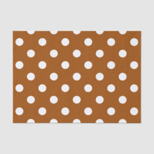Papel De Seda Diseño de puntos de polka blanco marrón