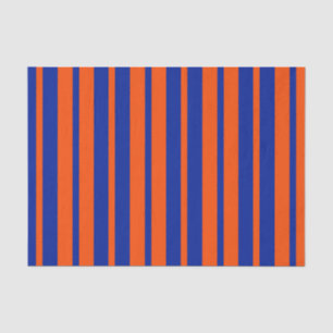 Papel De Seda Diseño de rayas de estilo azul naranja