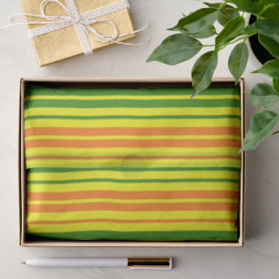 Papel De Seda Diseño de rayas verticales naranja amarillo verde