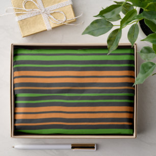 Papel De Seda Diseño de rayas verticales naranjas y verdes