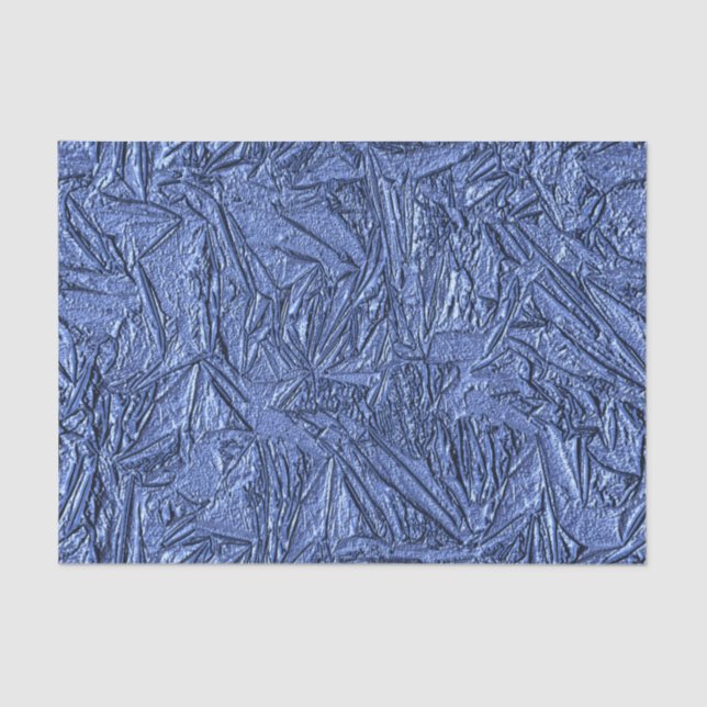 Papel De Seda Diseño de Relieve metalizado azul (Anverso)