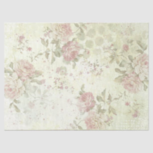 Papel De Seda Diseño de Rosas Shabby Chic 1