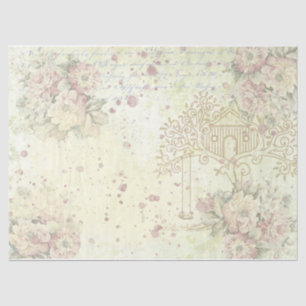 Papel De Seda Diseño de Rosas Shabby Chic 3