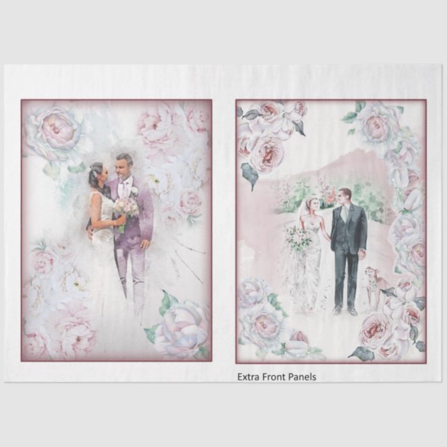 Papel De Seda Diseño de serie boda 1 (Anverso)