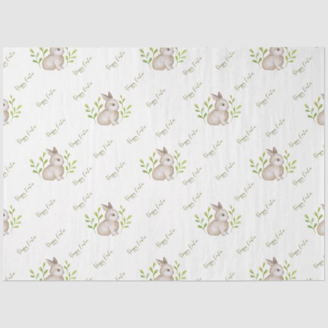 Papel De Seda Diseño de serie de conejito de Pascua lindo 7 (Anverso)