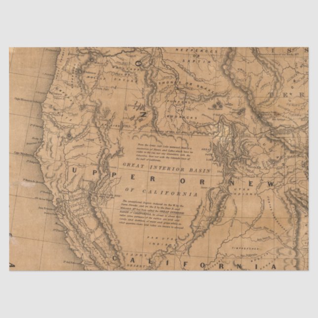 Papel De Seda Diseño de serie de mapas antiguos 10 (Anverso)