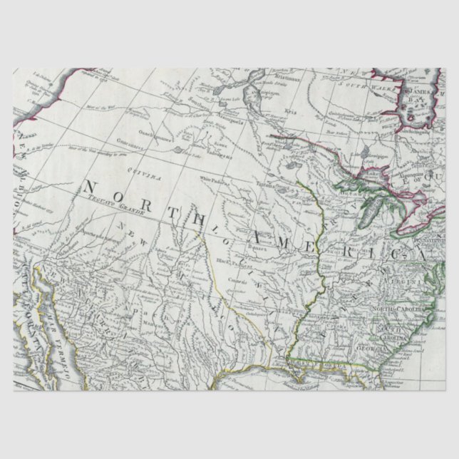 Papel De Seda Diseño de serie de mapas antiguos 11 (Anverso)