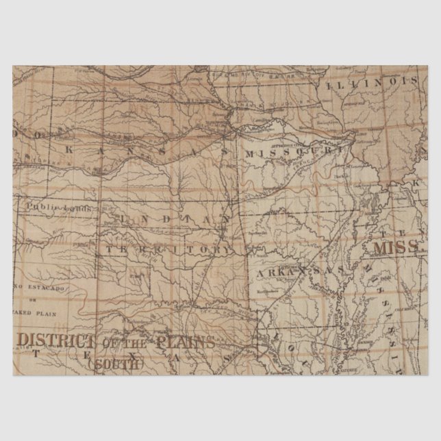 Papel De Seda Diseño de serie de mapas antiguos 12 (Anverso)