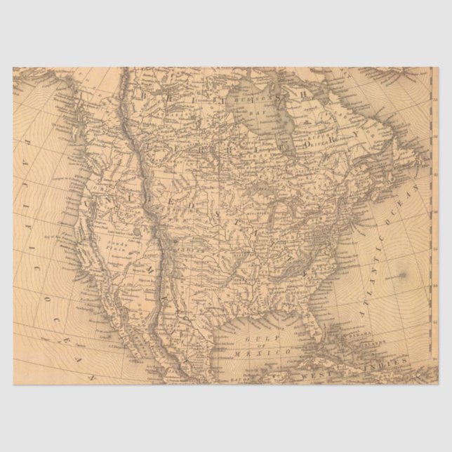 Papel De Seda Diseño de serie de mapas antiguos 5 (Anverso)