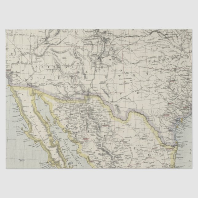Papel De Seda Diseño de serie de mapas antiguos 8 (Anverso)