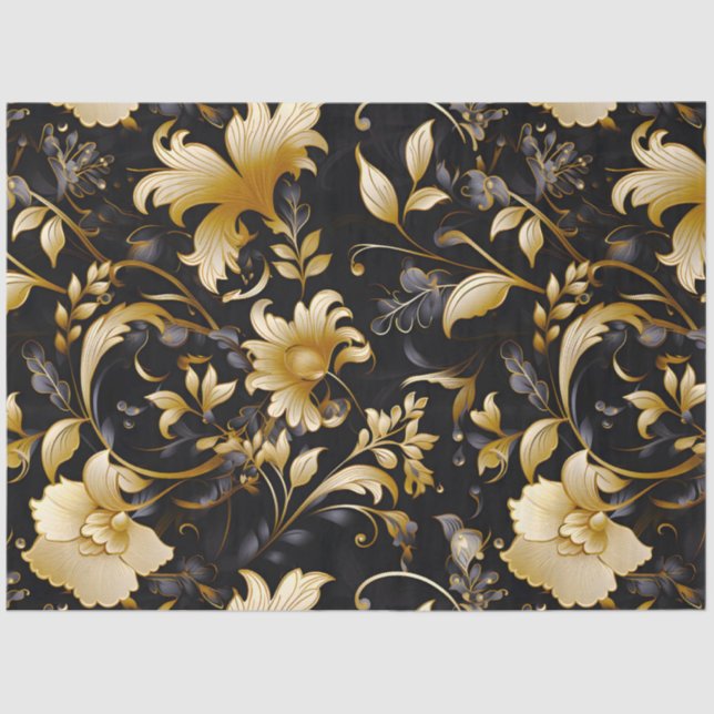 Papel De Seda Diseño de serie floral Boda 4 (Anverso)