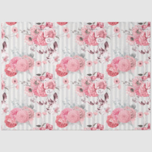 Papel De Seda Diseño de serie floral rosa 10