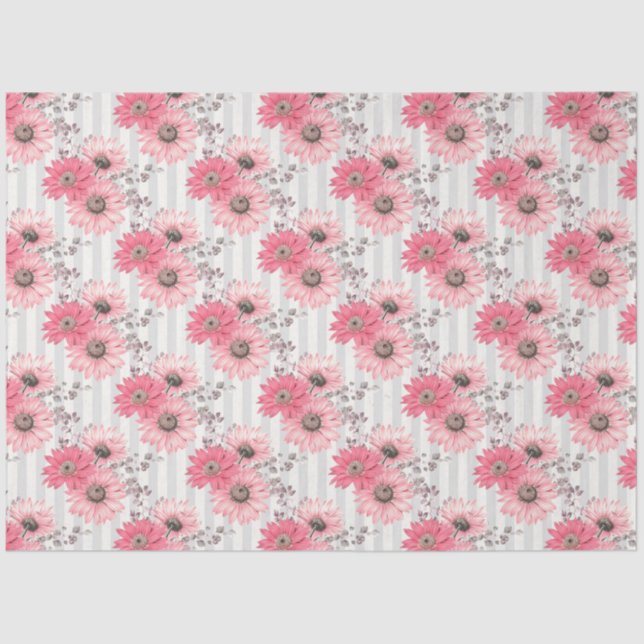 Papel De Seda Diseño de serie floral rosa 11 (Anverso)