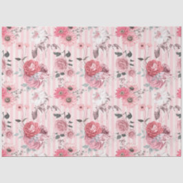 Papel De Seda Diseño de serie floral rosa 8