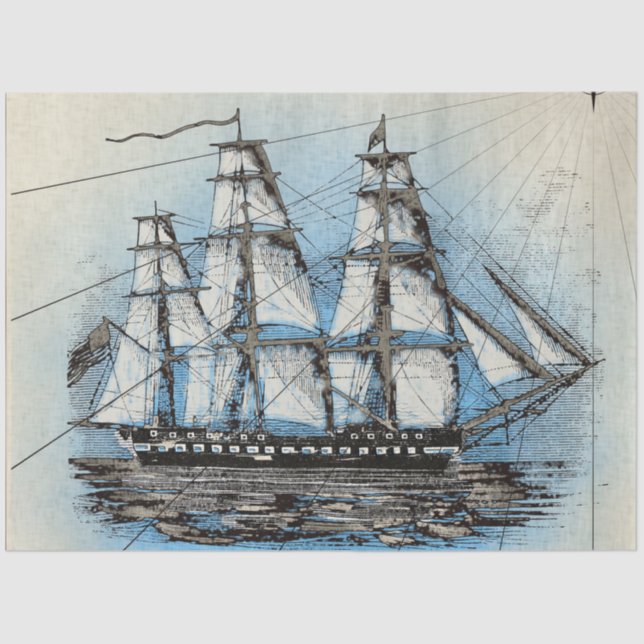 Papel De Seda Diseño de serie náutica 14 (Anverso)