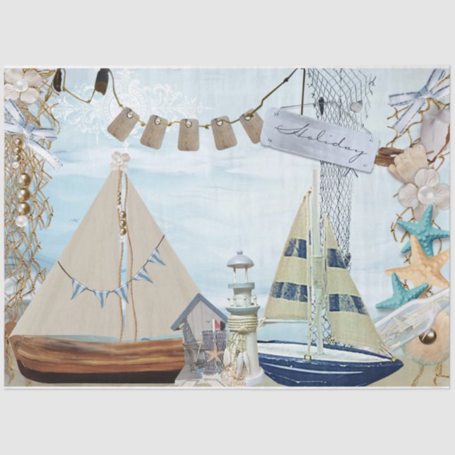 Papel De Seda Diseño de serie náutica 4 (Anverso)