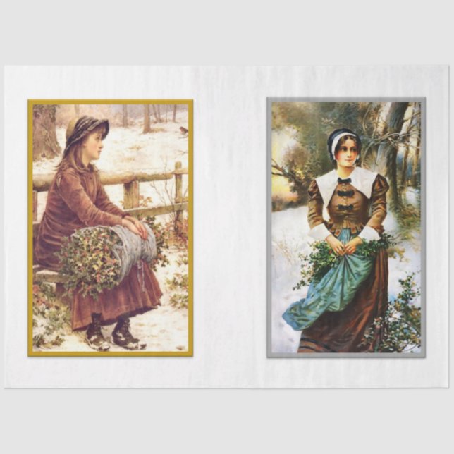 Papel De Seda Diseño de serie navideña 9 (Anverso)