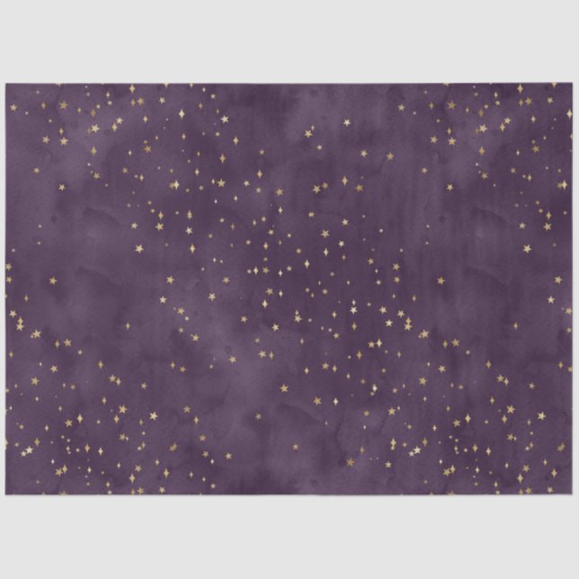 Papel De Seda Diseño de serie nocturna Purple Starry 11 (Anverso)