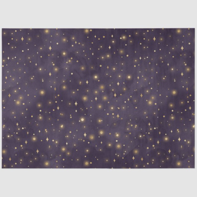 Papel De Seda Diseño de serie nocturna Purple Starry 12 (Anverso)