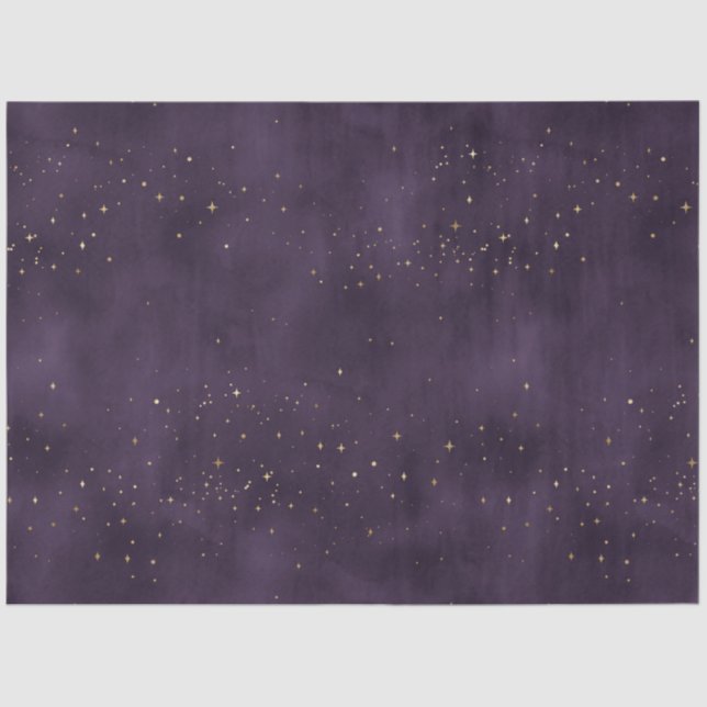 Papel De Seda Diseño de serie nocturna Purple Starry 6 (Anverso)