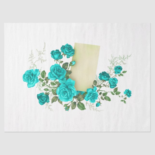 Papel De Seda Diseño de serie Rosa de época 127 (Anverso)