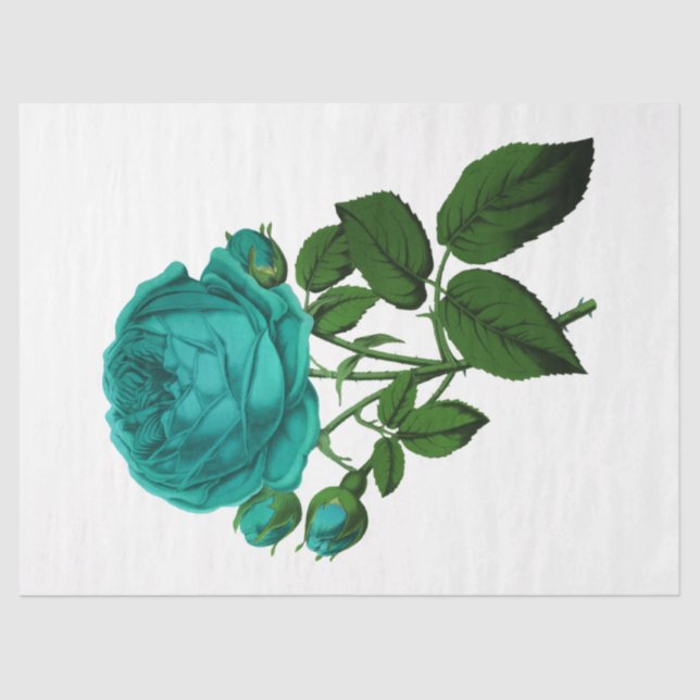 Papel De Seda Diseño de serie Rosa de época 132 (Anverso)