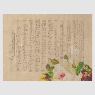 Papel De Seda Diseño de series de música y Rosas 13