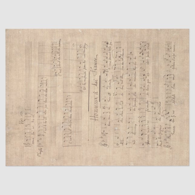 Papel De Seda Diseño de series de música y Rosas 14 (Anverso)