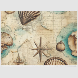 Papel De Seda Diseño de series náuticas chic de Shabby 3