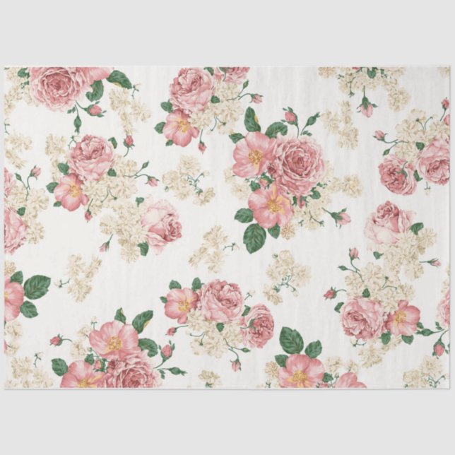 Papel De Seda Diseño de Shabby Chic Collage Series 2 (Anverso)