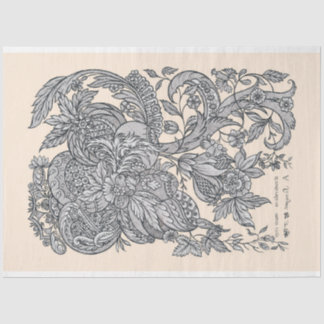 Papel De Seda Diseño de tejidos del siglo XVIII
