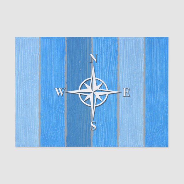 Papel De Seda Diseño de temática náutica (Anverso)
