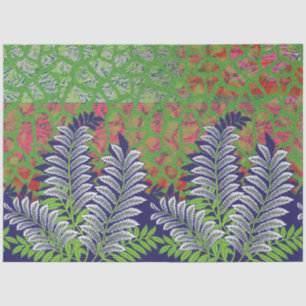 Papel De Seda diseño de un patrón verde y amarillo