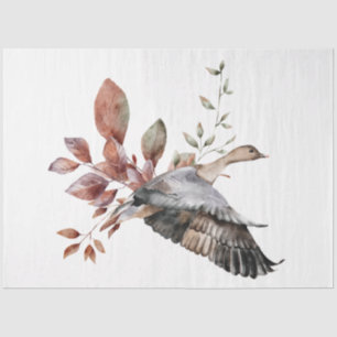 Papel De Seda Diseño de una serie de animales y flores de otoño 