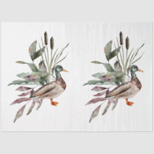 Papel De Seda Diseño de una serie de animales y flores de otoño 