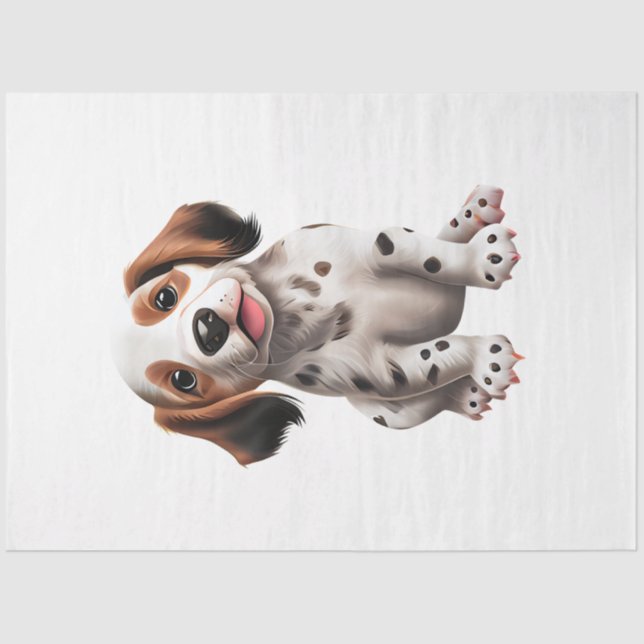 Papel De Seda Diseño de una serie de perros pequeños 5 (Anverso)