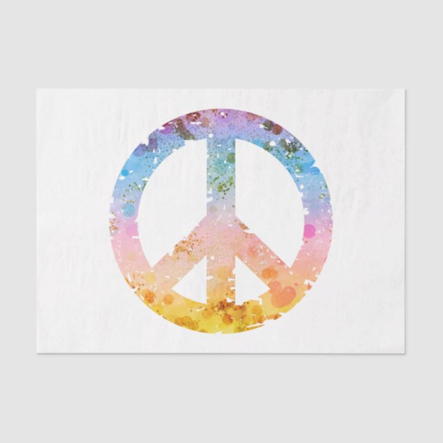 Papel De Seda Diseño de una serie de signos de paz en Bokek 1 (Anverso)