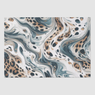 Papel De Seda Diseño de Vía Láctea con estampado de leopardo