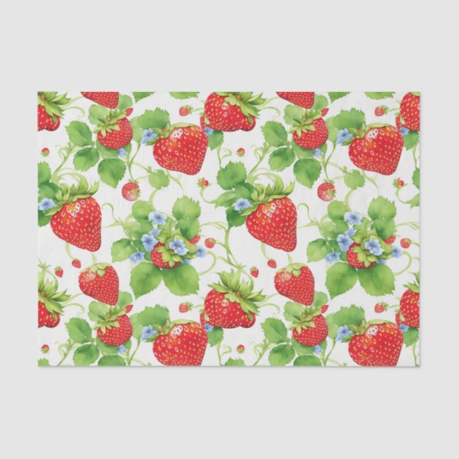 Papel De Seda Diseño de vino de fresa (Anverso)