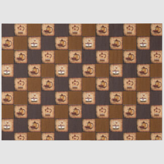 Papel De Seda Diseño del café Patrón de desenlace rústico