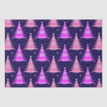 Diseño del patrón azul rosado del árbol de Navidad