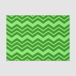 Papel De Seda Diseño del patrón de Chevron Zig Zag Green