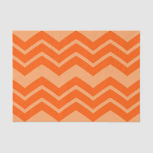 Papel De Seda Diseño del patrón de naranja Zigzag Chevron
