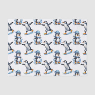 Papel De Seda Diseño del patrón de pingüinos