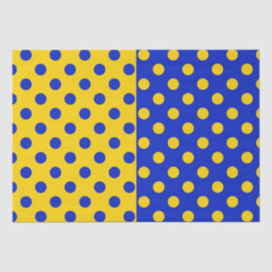 Papel De Seda Diseño del patrón de puntos de polka amarillo medi